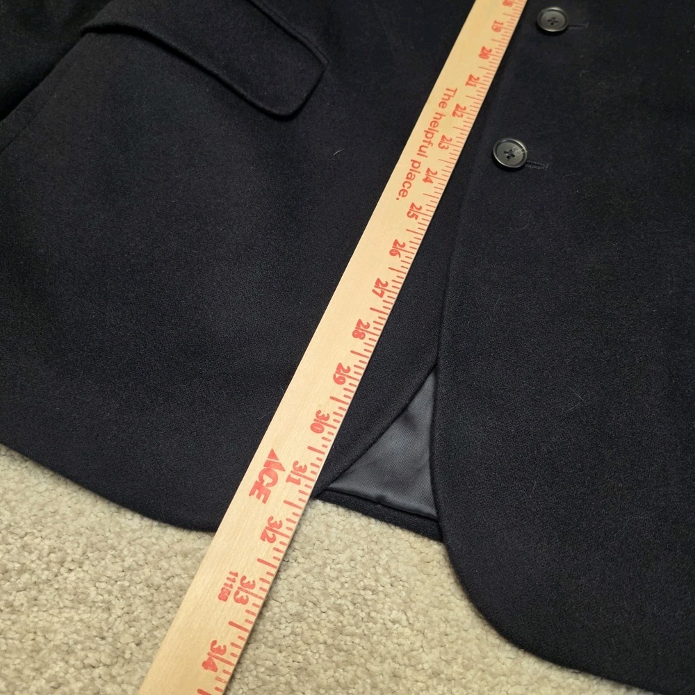 J.Crew Men's Cashmere Black Blazer Jacket Sport Coat 44 Regular Vintage - Picture 7 of 11